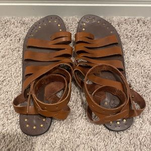 Free People strappy gladiator short sandal 39
